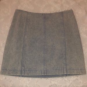 Free people inspired light wash skirt